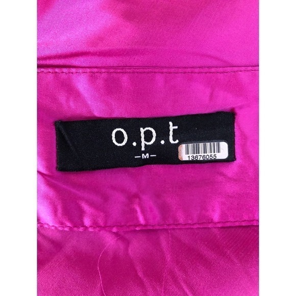 O.P.T Dona Dress Slip Slinky V Neck Satin Pink M - Picture 8 of 11